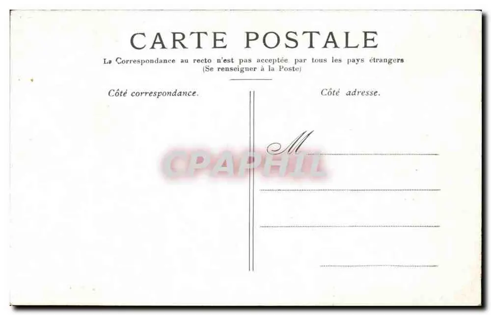Paris — A Estátua da República — Editor não identificado, número de série não visível - Verso