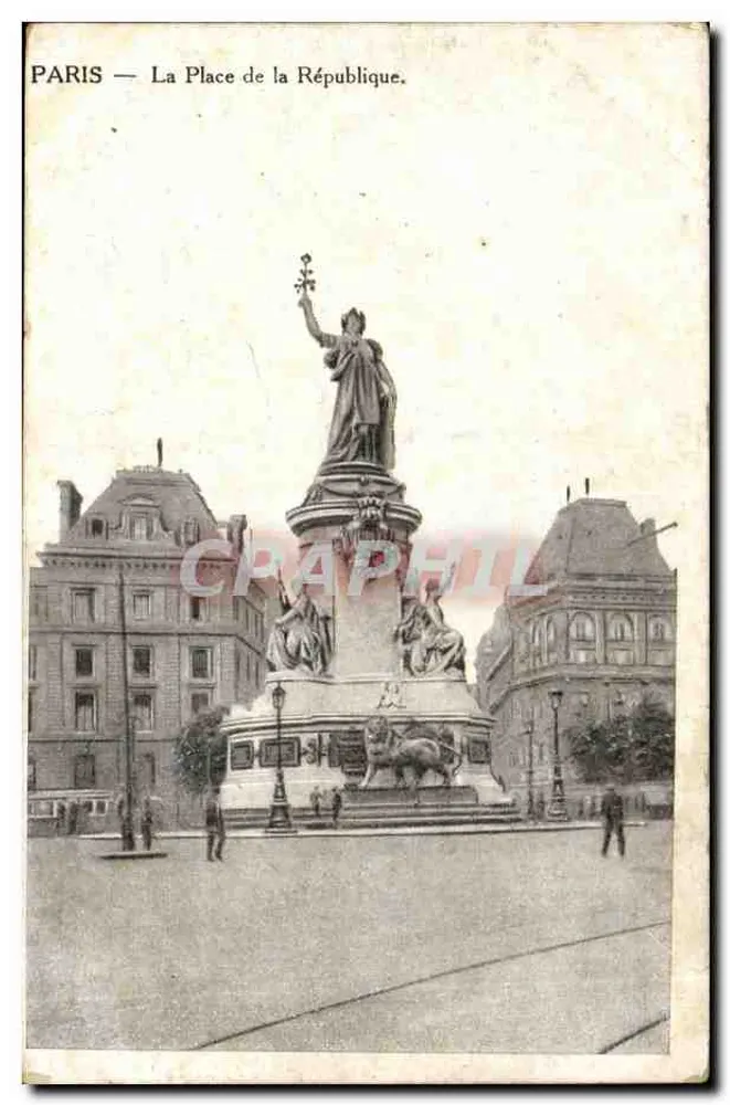 Paris — A Praça da República - Frente