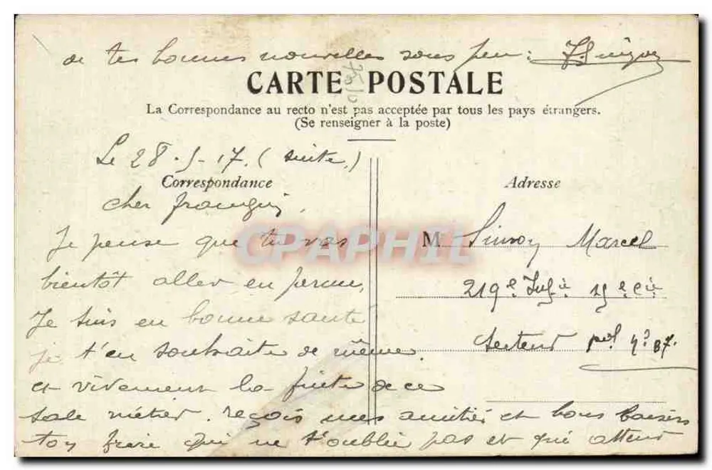 Paris — A Praça da República - Verso