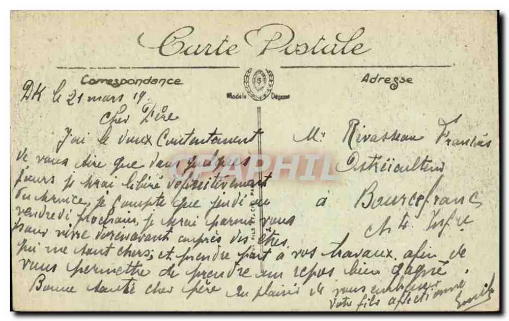 Paris — Fonte Saint-Michel — L.I. — n° 1105 - Verso