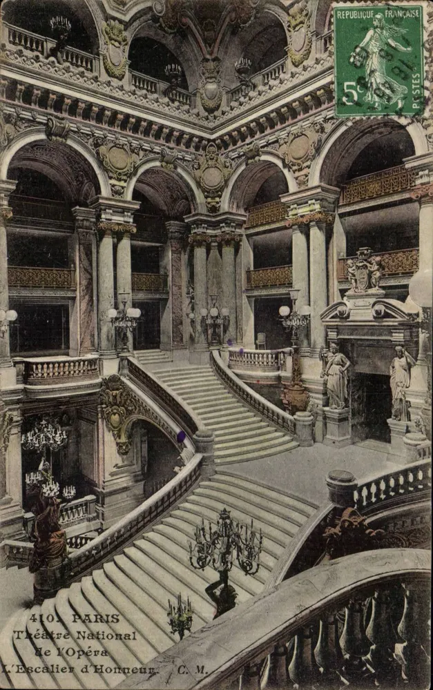Paris — Nationaltheater der Oper, Die Ehrenstiege — C.M. n°410 - Vorderseite