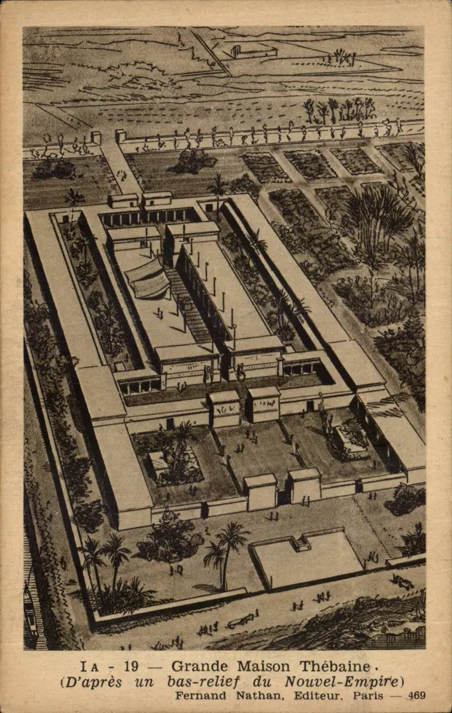 Große Thebanische Haus — Nach einem Relief aus dem Neuen Reich — Fernand Nathan, Verleger, Paris — 469 - Vorderseite