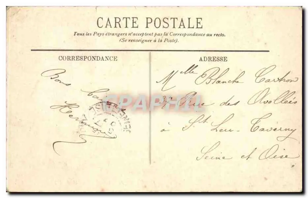 Foresta di Fontainebleau — L'Elefante — LL. - Verso