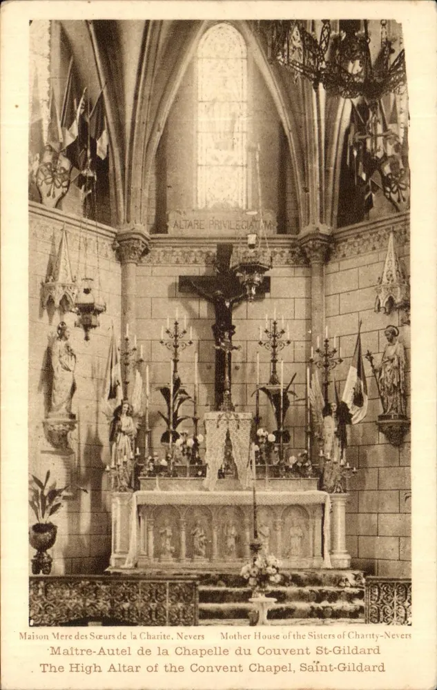 Hauptaltar — Kapelle des Konvents der Schwestern der Caritas in Nevers — Verleger Audird, 6, rue des Vieux-Columbiérs, Paris - Vorderseite