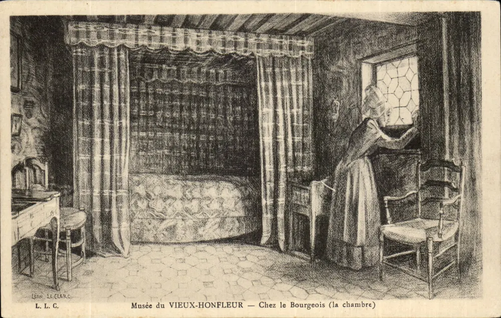 Museum des ALTE HONFLEUR — Bei dem Bürgerlichen (das Zimmer) — Léon Le Clarc - Vorderseite