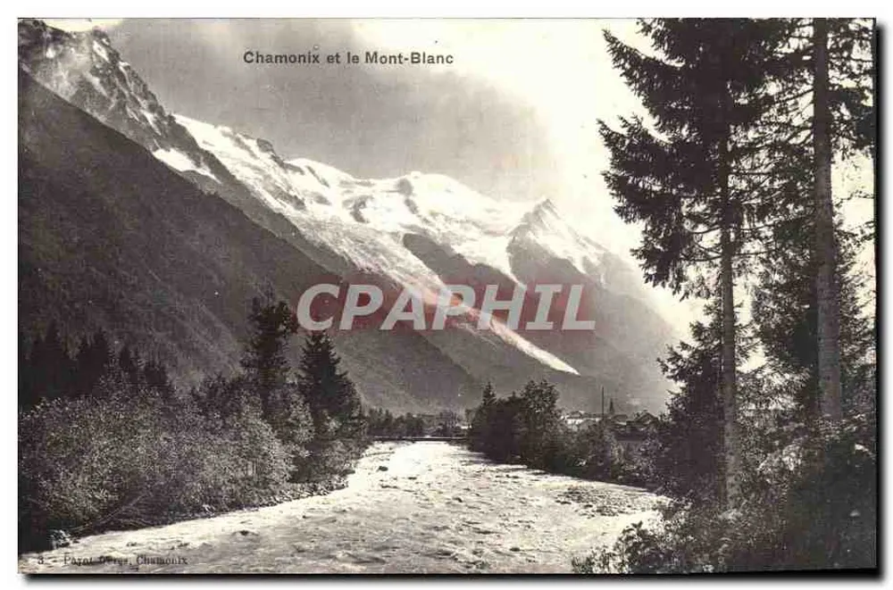 Chamonix e o Monte Branco — vista panorâmica — Parat-Press Chamonix, n°3 - Frente