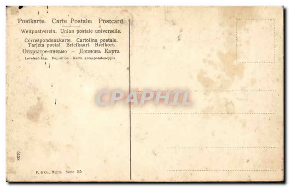 Cena de salão — juventude e elegância — P. & Co., Mehn. Serie 55 - Verso