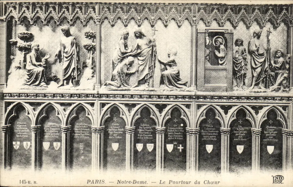PARIS — Notre-Dame — O Pourtour do Coro — Imp. ND. Hot. - Frente