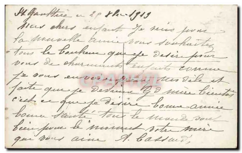 Zwei junge Mädchen — Geburtstag — V.O. 853 - Rückseite