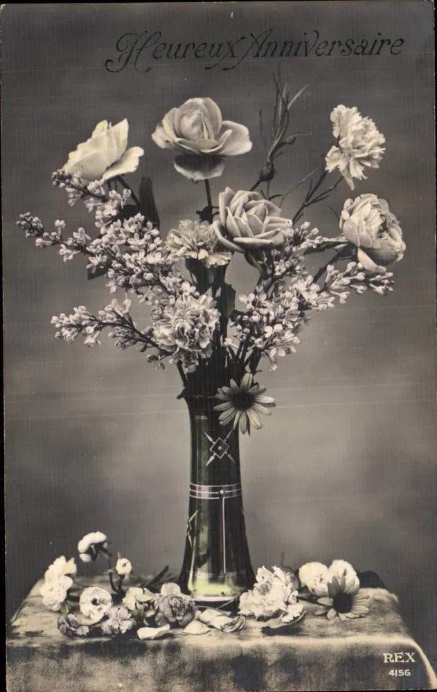 Blumenstrauß — Geburtstag — REX 415G - Vorderseite