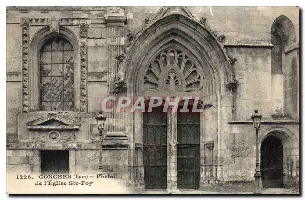 Conches (Eure) — Portal der Kirche Sainte-Foy — P. Chauchin Verlag - Vorderseite