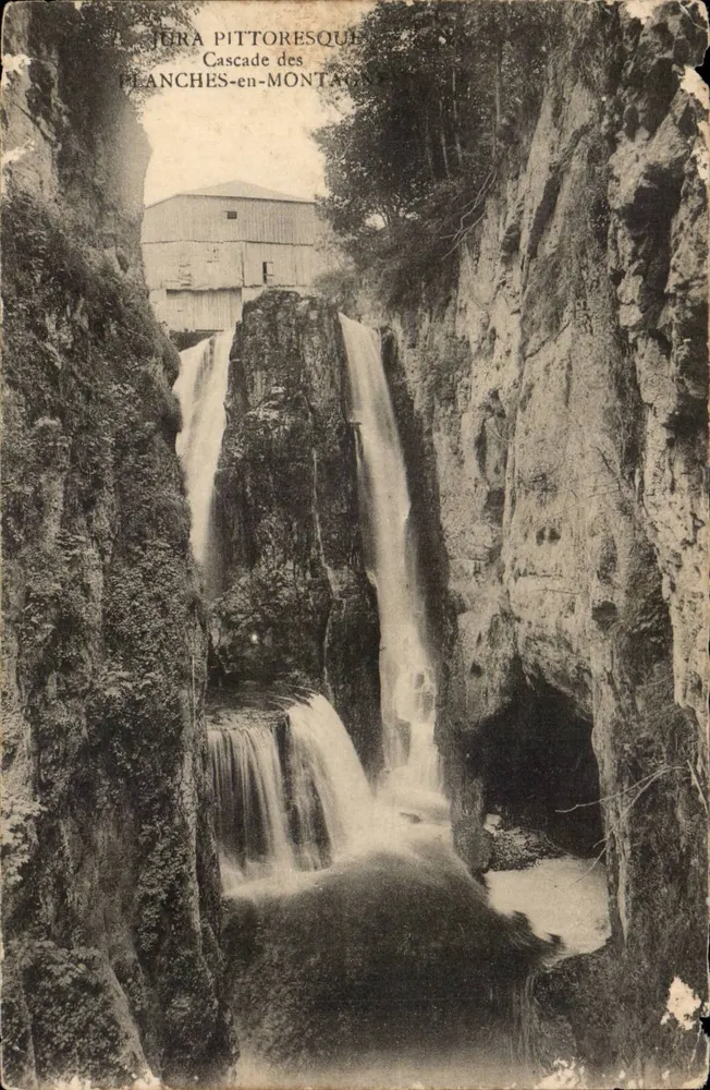 Cascata pitoresca das Planches-en-Montagne — Jura — editor não identificado - Frente