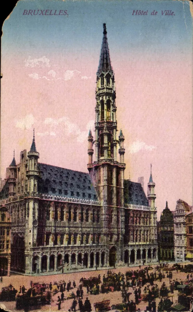 Bruxelas — Hotel de Ville — N. Sch. Br. Ed. - Frente