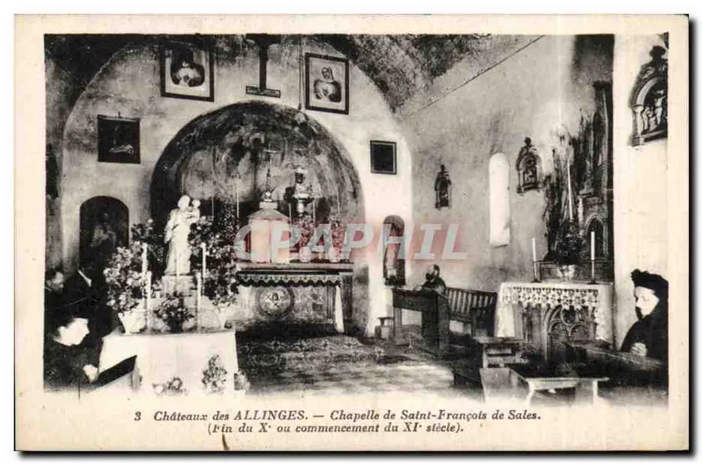 Châteaux des ALLINGES — Kapelle von Saint-François de Sales — Ende des 10. oder Anfang des 11. Jahrhunderts - Vorderseite