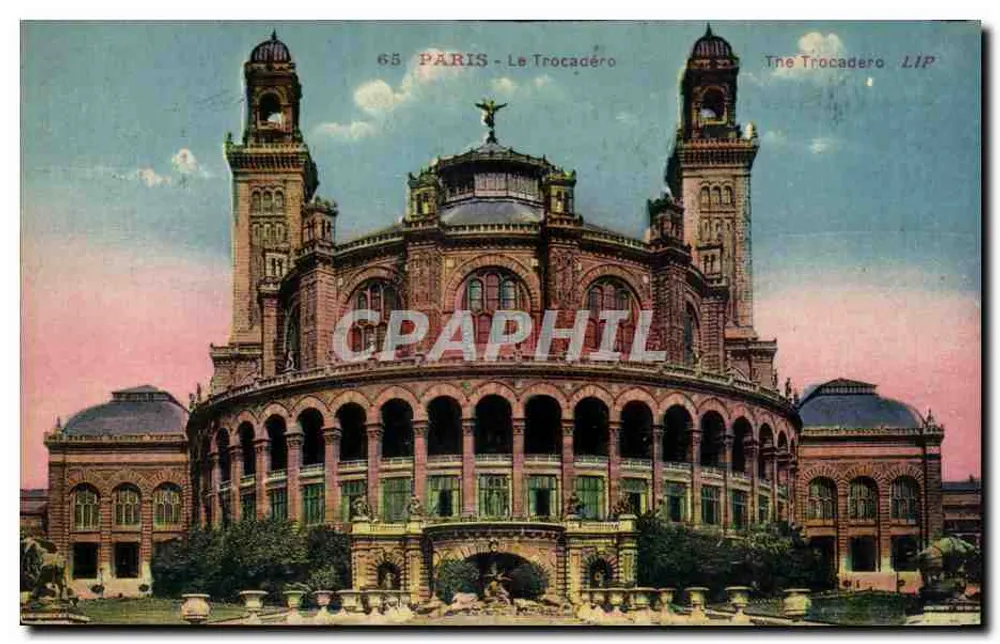 Parijs - Het Trocadéro — uitgever LIP, n°65 - Voorkant