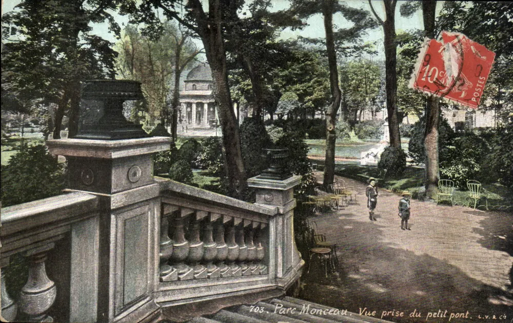 Parc Monceau — Ansicht vom kleinen Brückchen — L.V.&Co. n°703 - Vorderseite