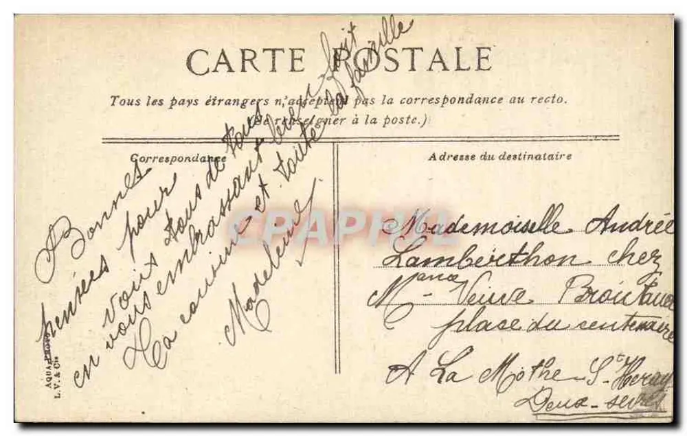 Parc Monceau — Ansicht vom kleinen Brückchen — L.V.&Co. n°703 - Rückseite