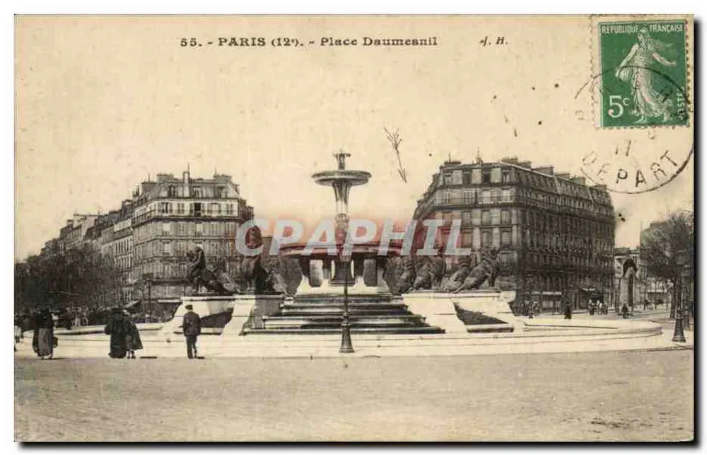 Paris (12e) - Place Daumesnil — J.H. editor, n°55 - Frente