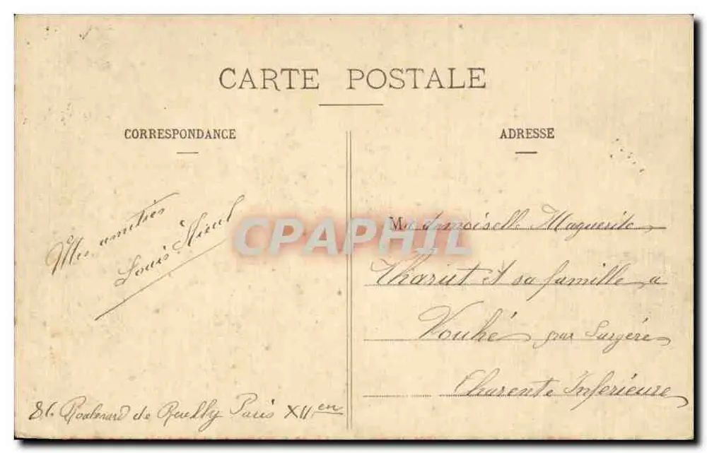 Paris (12e) - Place Daumesnil — J.H. editor, n°55 - Verso