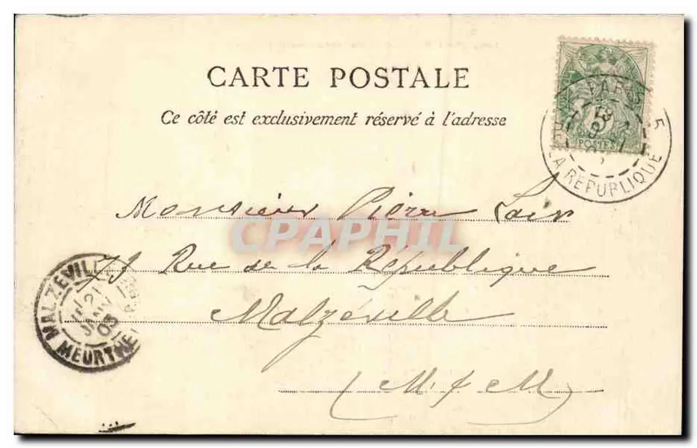 PARIS – Os Muros dos Invalidos — editor Cb. Cair, n° 102 - Verso