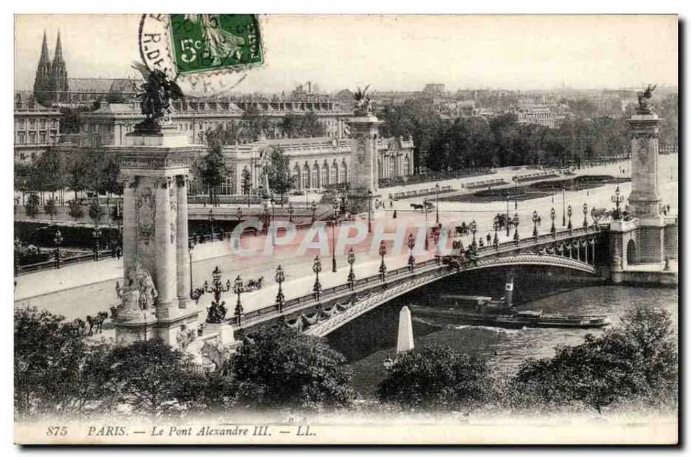 Paris — O Ponte Alexandre III — LL. n°875 - Frente