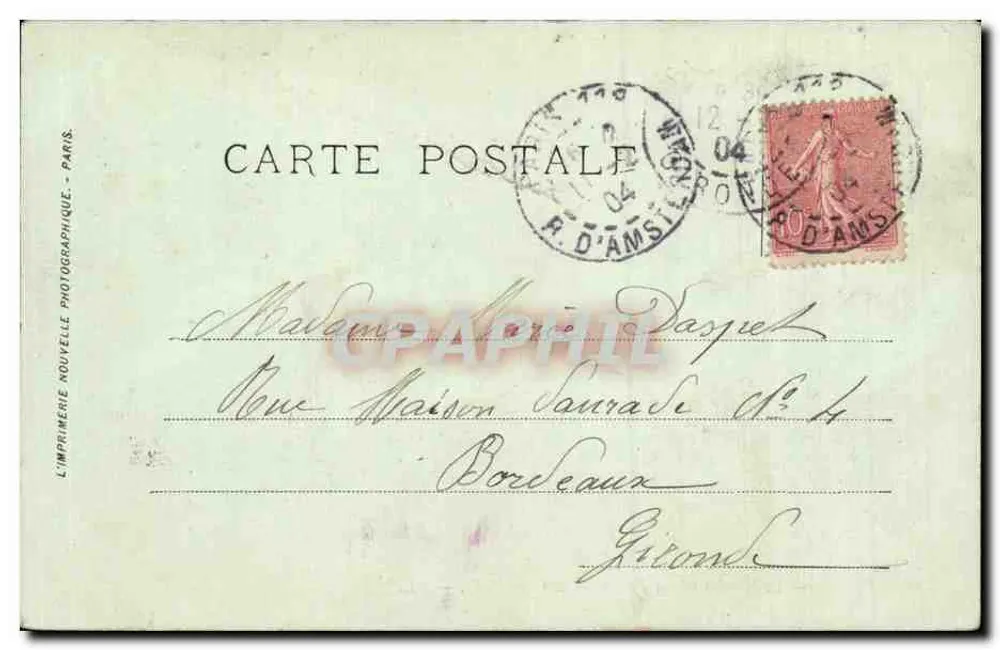 Paris — Der Boulevard des Italiens und das Café Riche — L.L. - Rückseite