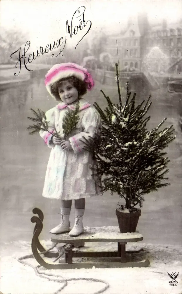 Mädchen im Winterkleid — Paris 441 — Verleger Paris 441 - Vorderseite
