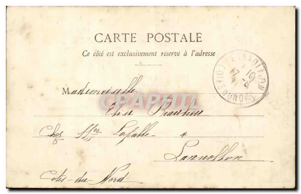 Erste Liebe — KüchenSzene — Phototype A. BERGERET & Cie, Nancy, n°2 - Rückseite