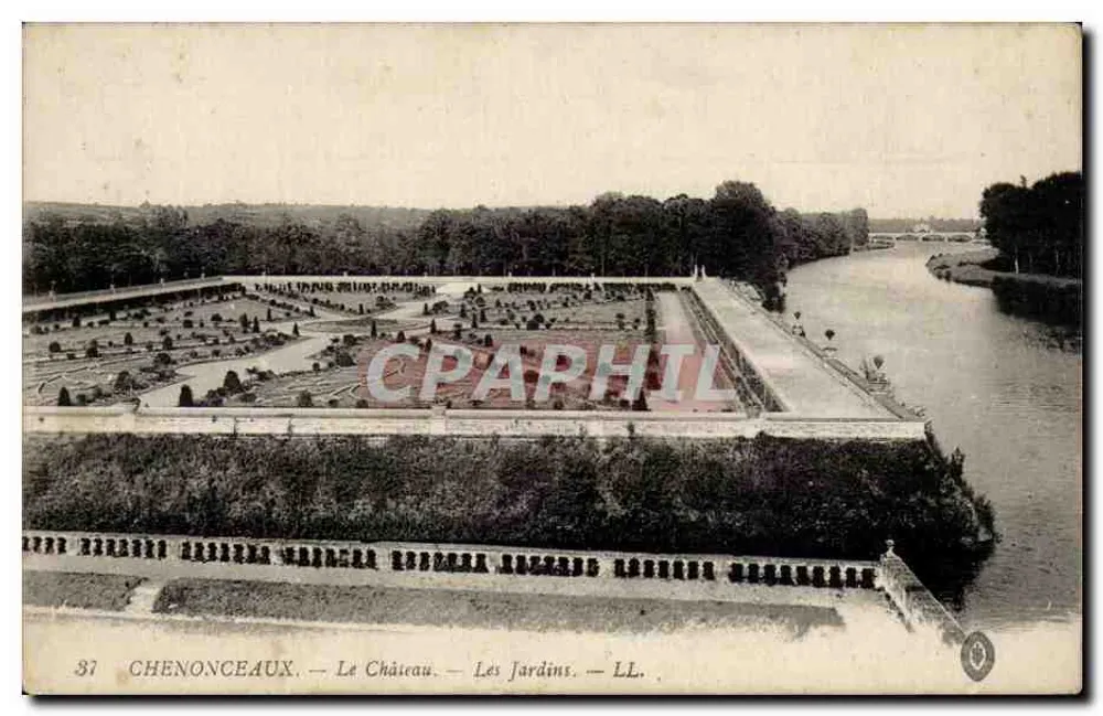 Chenonceaux — O Castelo — Os Jardins — LL. — N°37 - Frente