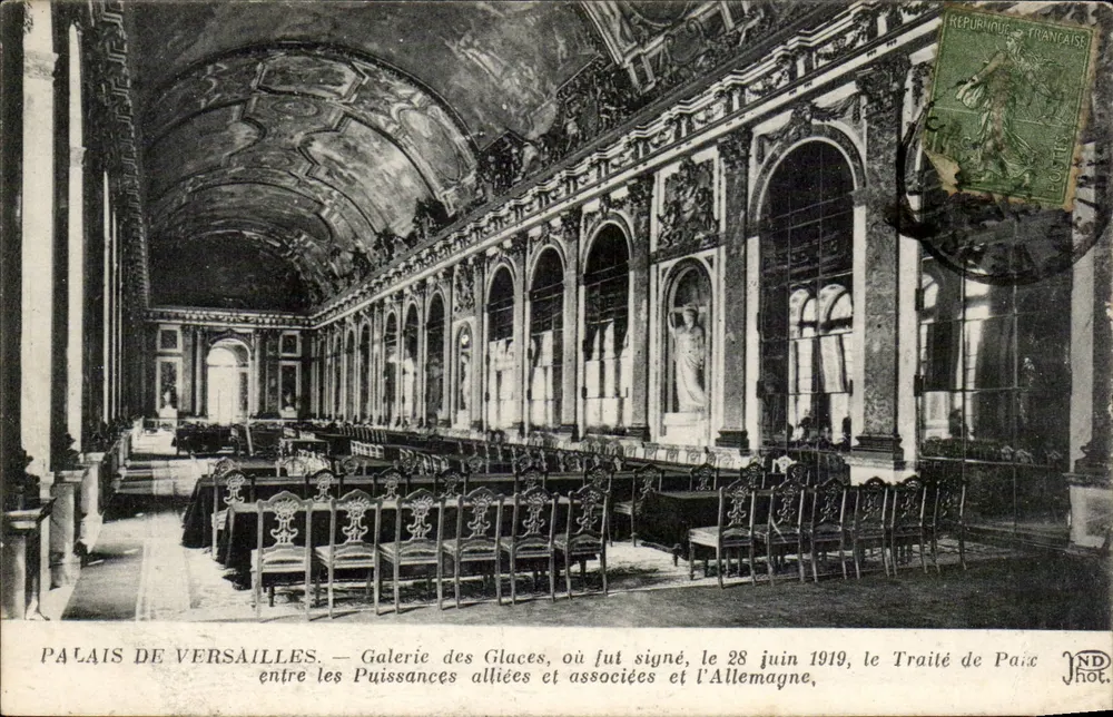 Palast von Versailles — Galerie der Spiegel, Ort des Friedensschlusses — ND Fotografie - Vorderseite