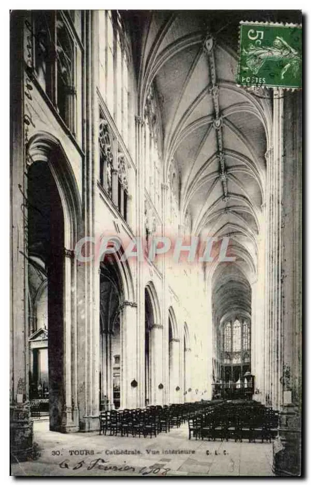 Tours — Catedral. Visão interna — G.L.C. n°30 - Frente