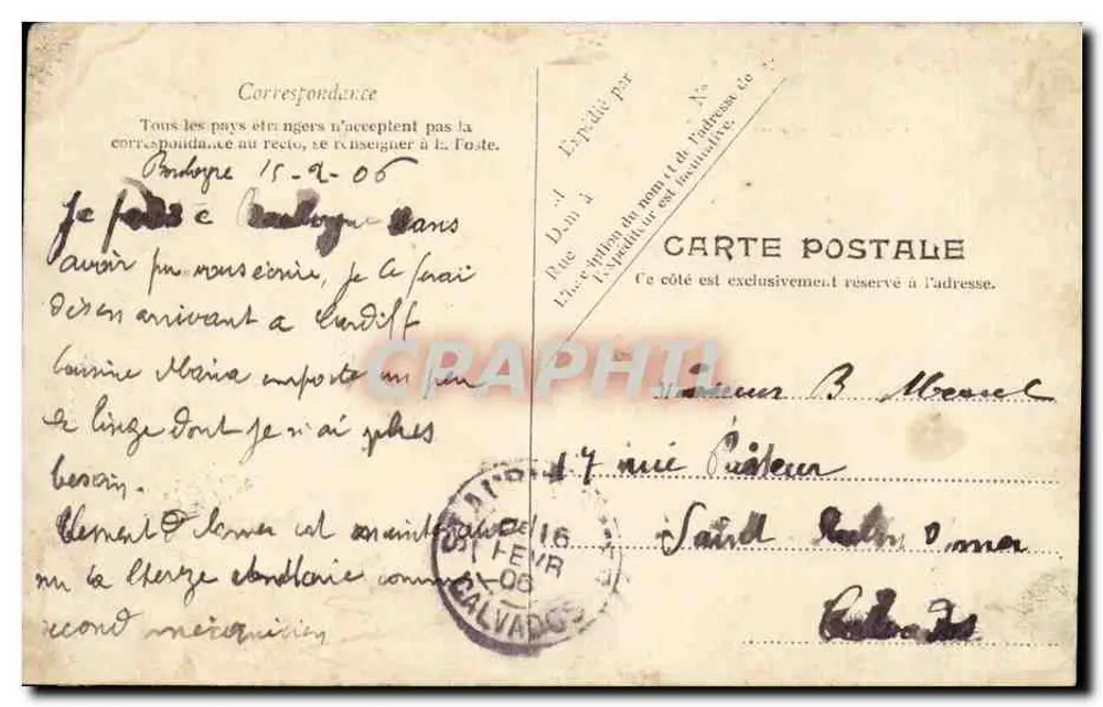 Boulogne-sur-Mer — Allgemeine Ansicht vom Wall aus — V.P. Paris, Nr. 10 - Rückseite