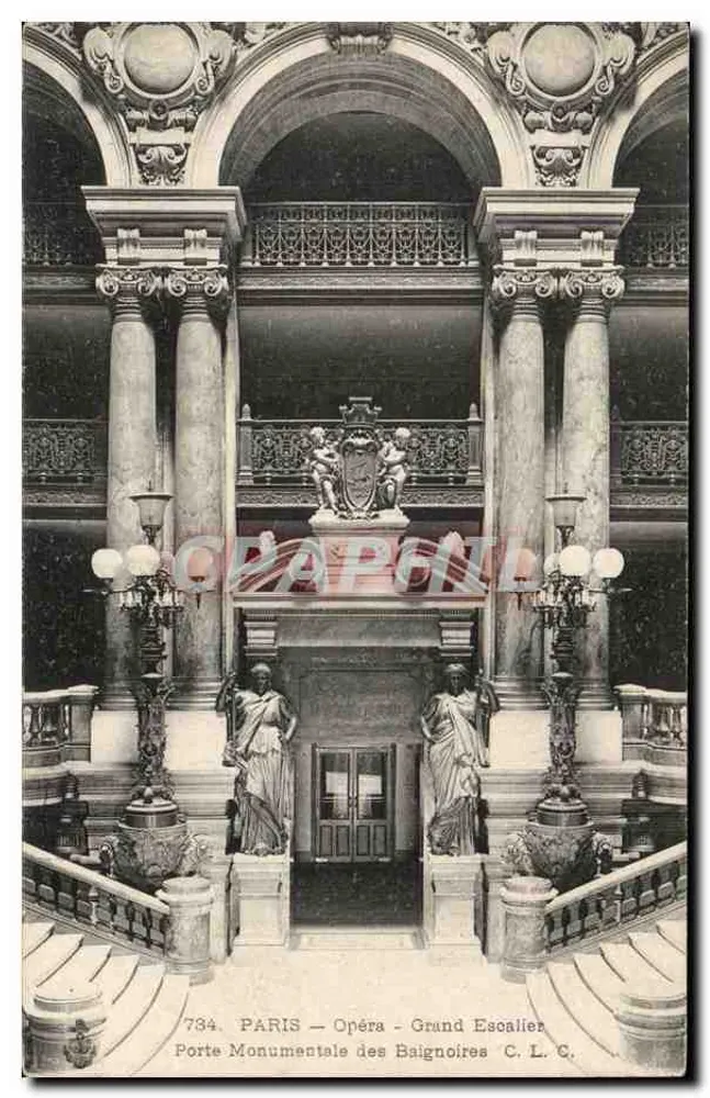 Paris — Opernhaus — Großer Treppenaufgang — Monumentale Eingangstür der Bäder C. L. C. — Nr. 734 - Vorderseite