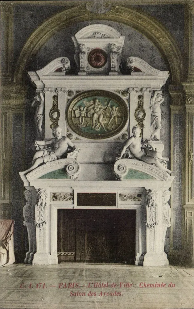 Paris — Das Rathaus : Kamin im Arcaden-Saal — C.J. 174 - Vorderseite
