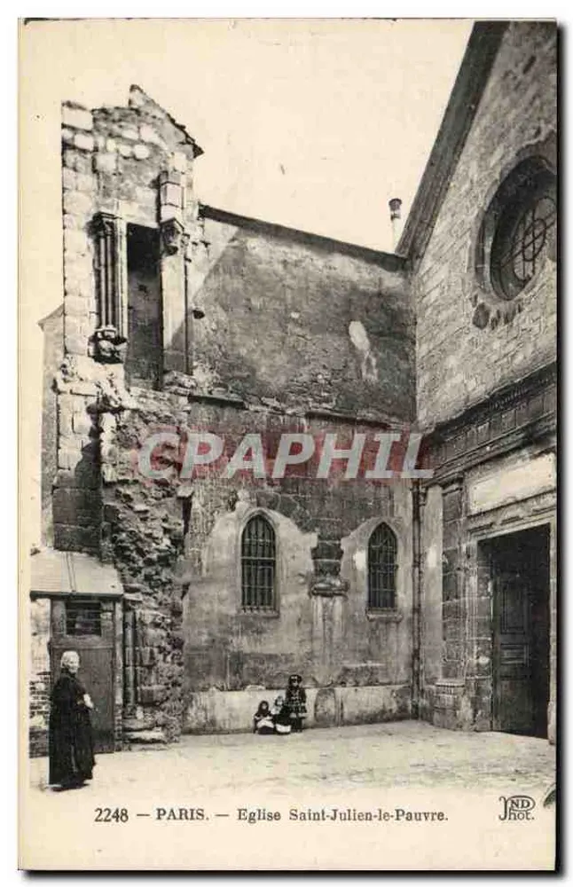 Paris — Kirche Saint-Julien-le-Pauvre — JND Phot. - Vorderseite