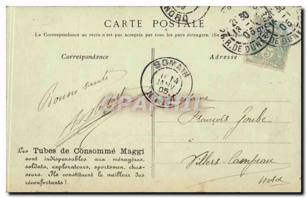 Paris — Place de la Concorde — Maggi - Verso