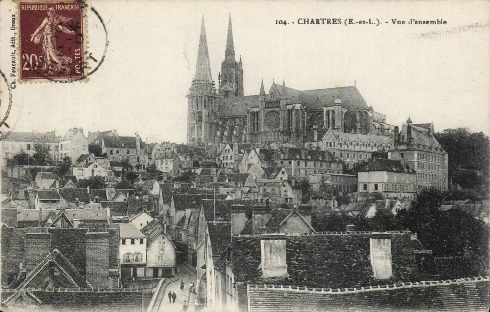 Chartres (E.-et-L.) — Vista geral — Ch. Fonceault, edição 104 - Frente