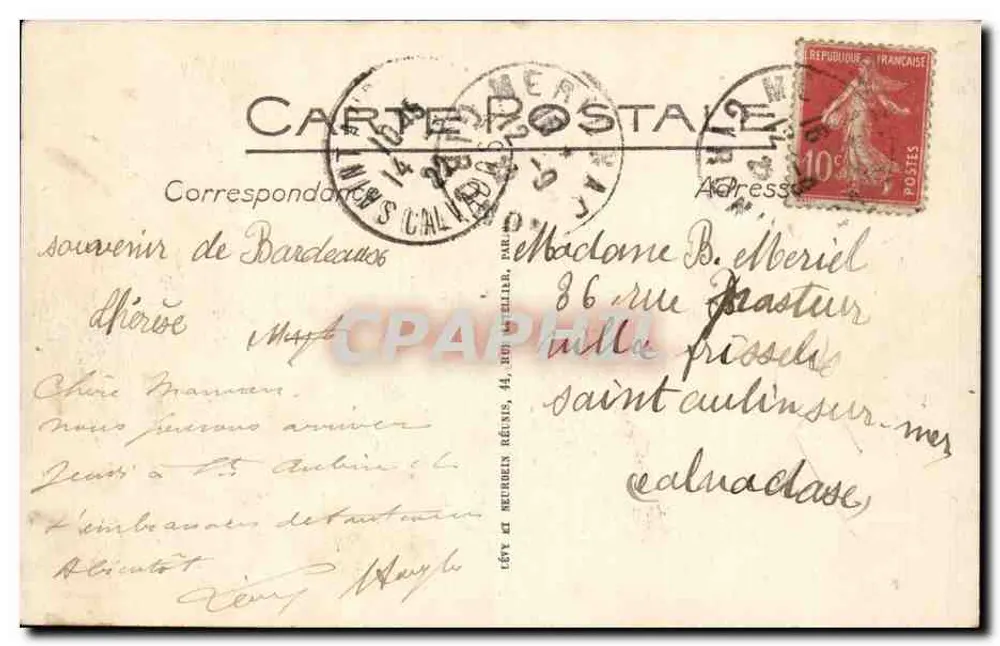 Bordeaux — As Três Graças — LL, n°94 - Verso