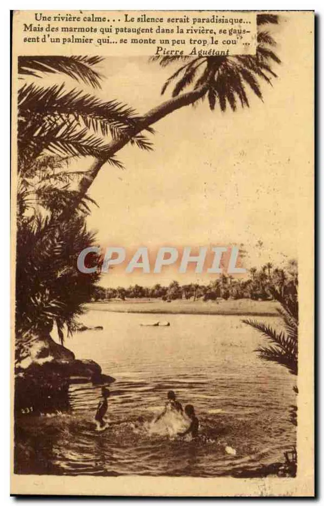 Rio calmo — Diversão do Sul — Coleção artística 'L'Afrique-Madon' - Frente