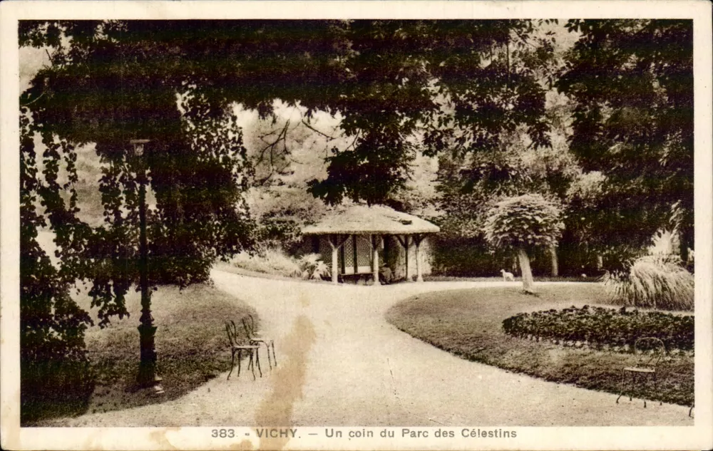 Vichy — Ein Eckbereich des Parks der Célestins — Verlag La Cigogne - Vorderseite