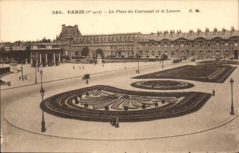 Paris (1er arrt) — A Praça do Carrousel e o Louvre — C.M. - Frente
