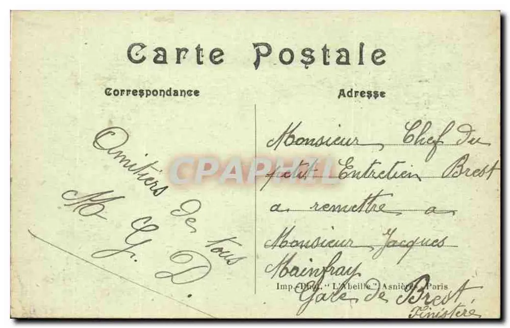 Paris — Avenuen Kléber und d'Éna von der Arc de Triomphe de l'Étoile aus gesehen — L'Abelle - Rückseite