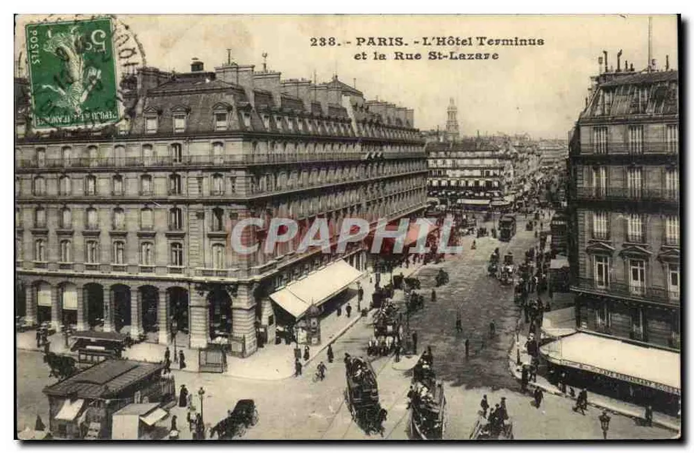 Paris - O Hotel Terminus e a Rue St-Lazare — editor anônimo, n° 238 - Frente