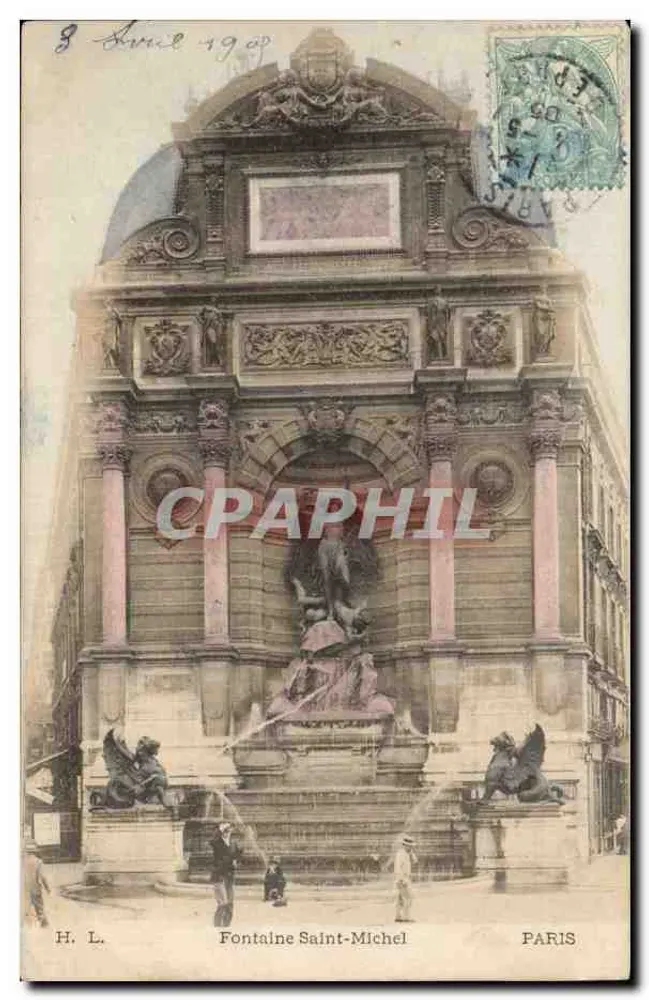Fontaine Saint-Michel — Paris — H. L. - Frente