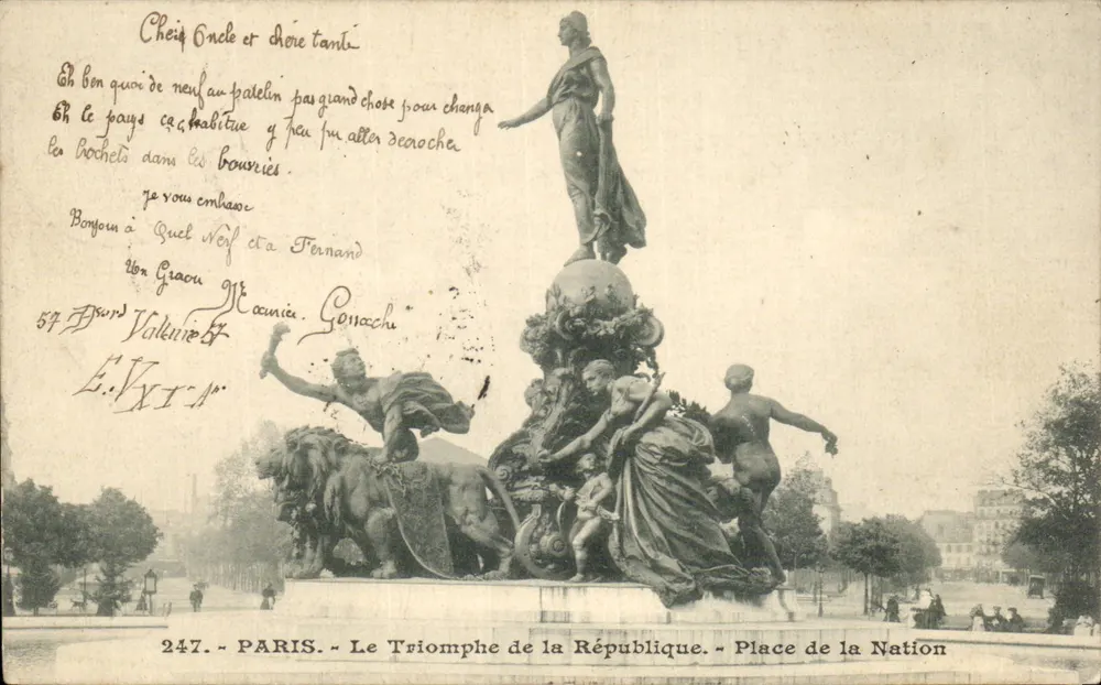 Paris — Der Sieg der Republik — Place de la Nation — Verlag Paris, Nr. 247 - Vorderseite