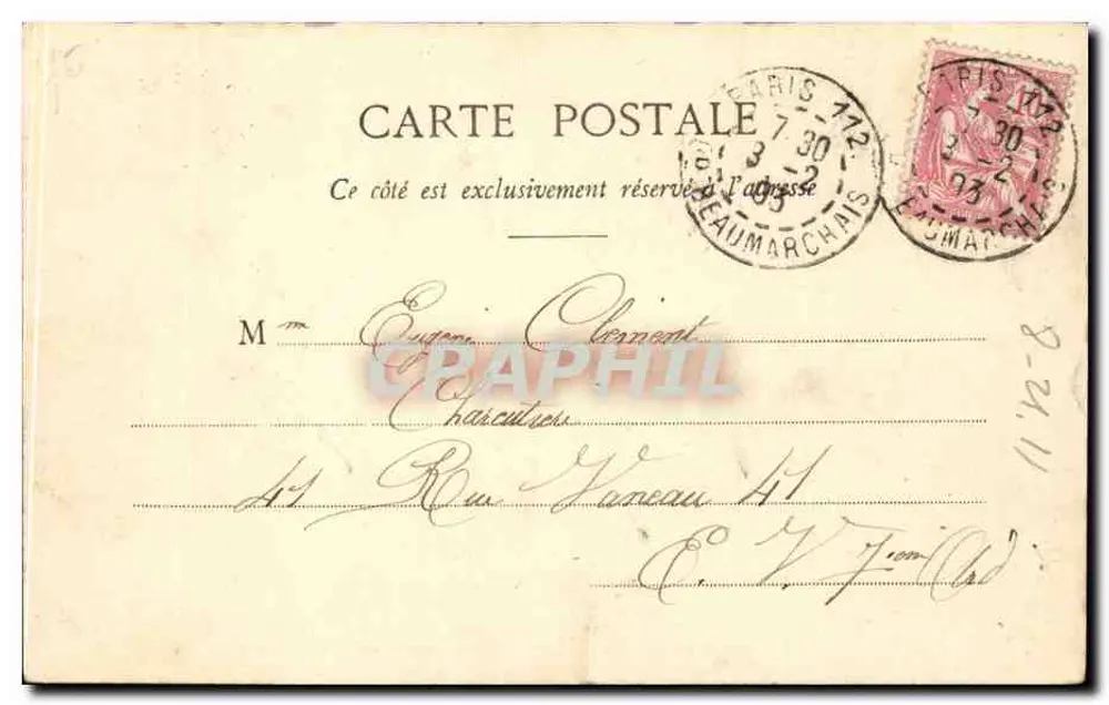 Paris — Der Sieg der Republik — Place de la Nation — Verlag Paris, Nr. 247 - Rückseite