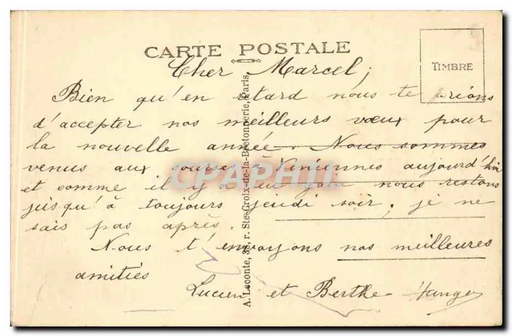 Paris - Jardin des Tuileries — vue panoramique avec édifice orné et jardin à la française — éditeur 'Paris' n°74 - Verso