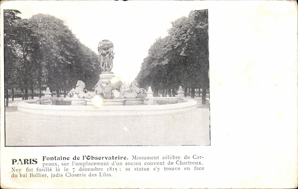 Fontaine de l'Observatoire — Paris — Monument célebre de Carpeaux - Frente