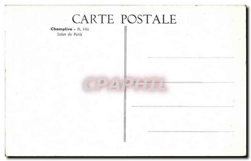 Kapelle im Wald — Rand eines Sees — Verlag Champlive - R. His - Rückseite