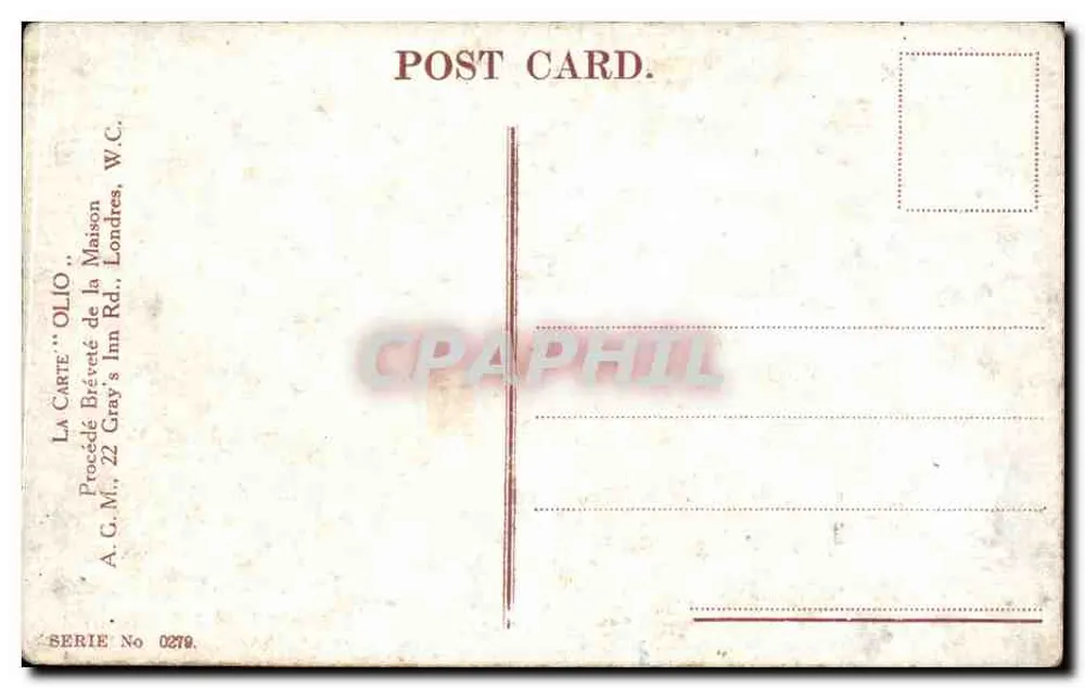 Dorf am Abend — Szenen aus dem Leben — La Carte 'Olio' Serie 0279 - Rückseite